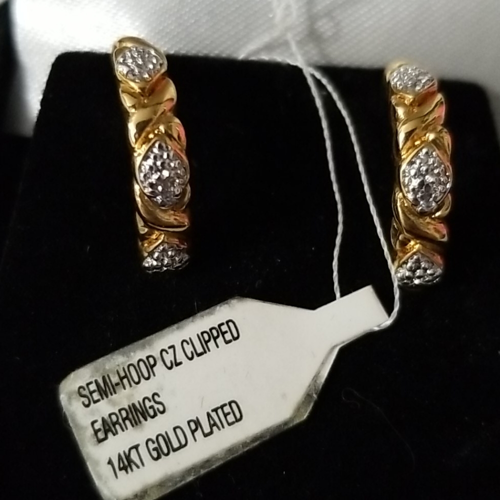 14kt gold plated clip on earrings